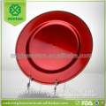 FDA Cheap Plastic Party Charger Plate, Red Wedding Charger Plate                        
                                                Quality Choice